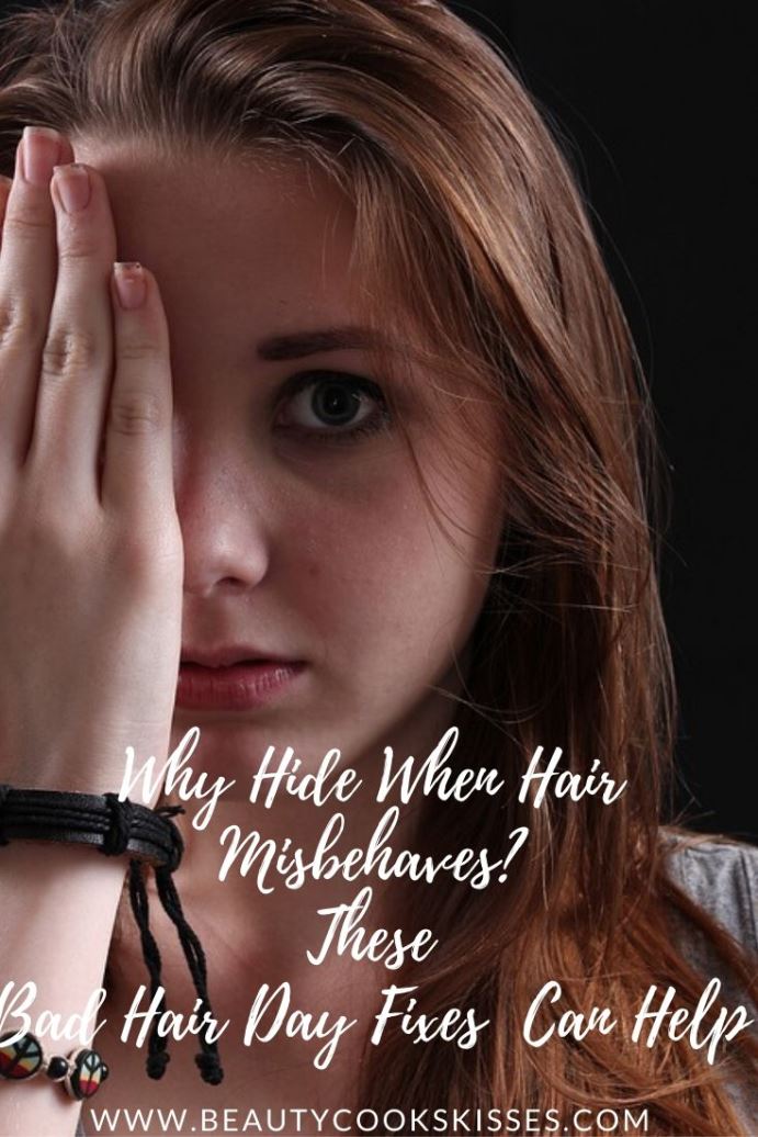 Bad Hair Day Fixes You’ll Want to Remember Bad hair day fixes woman with bad hair hiding face