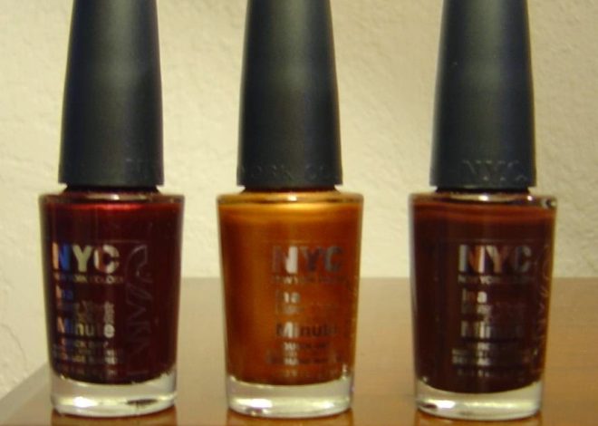 NYC New York Color Fashion Queen Collection of In a Minute Nail Polishes and Queen Jewels Crystal Couture Top Coats Review for Fall, 2014 + SWATCHES!